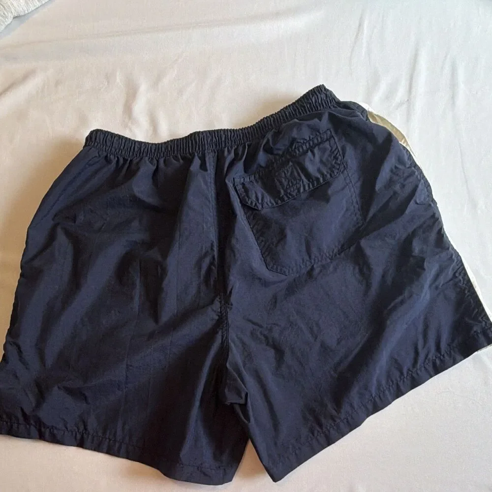 Old Navy Men’s Colorblock Swim Trunks Navy Red White Size M Back Pocket